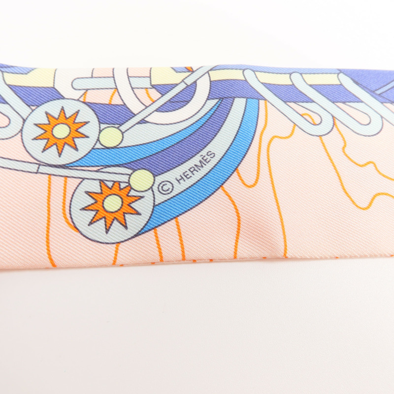 HERMES 絲質Twilly絲巾-5