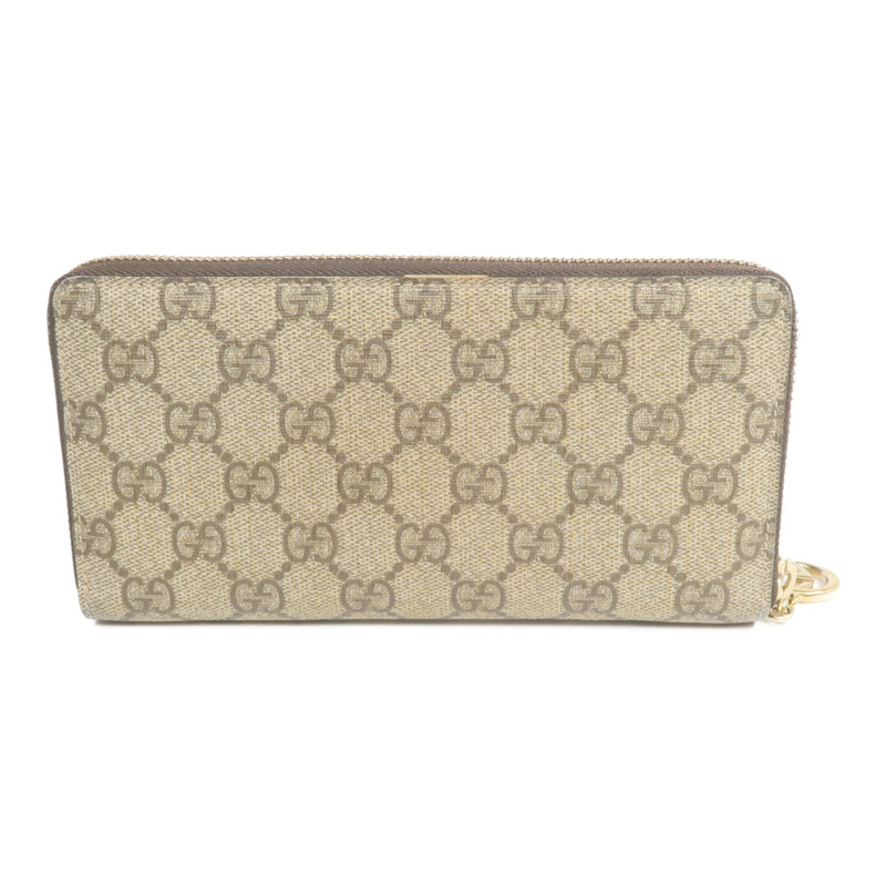 GUCCI 塗層帆布Long Wallet金扣長錢包-1