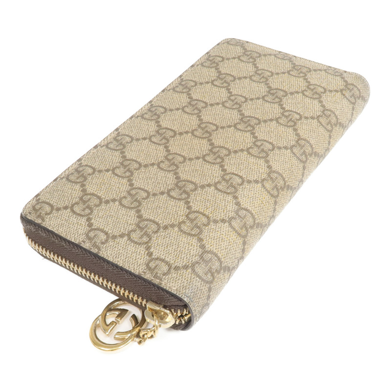 GUCCI 塗層帆布Long Wallet金扣長錢包-3