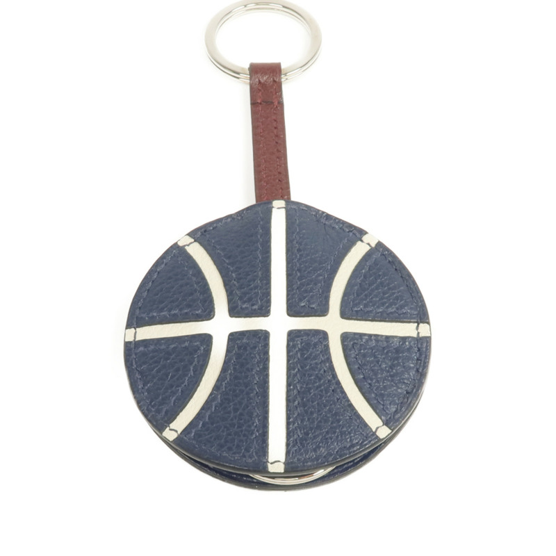 HERMES Evercolor皮革Key Charm銀扣鎖匙扣-1