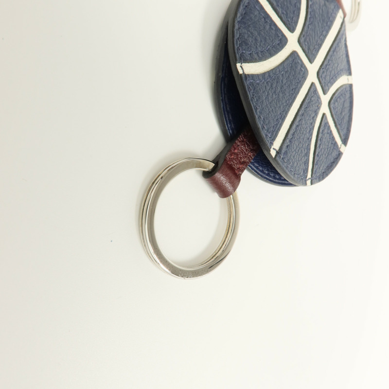 HERMES Evercolor皮革Key Charm銀扣鎖匙扣-5