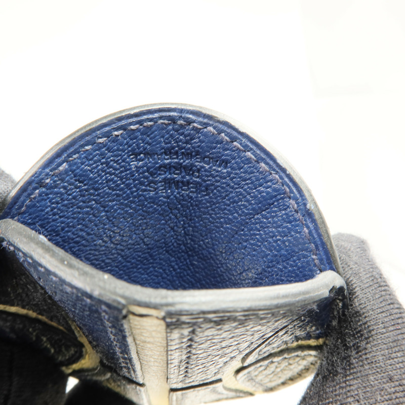 HERMES Evercolor皮革Key Charm銀扣鎖匙扣-6