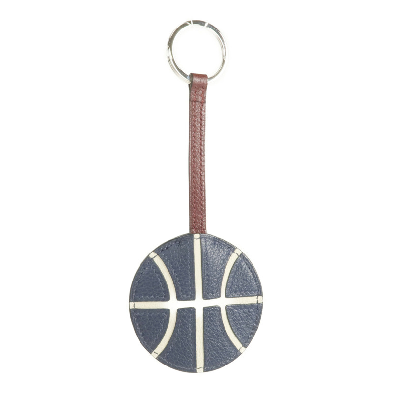 HERMES Evercolor皮革Key Charm銀扣鎖匙扣-8