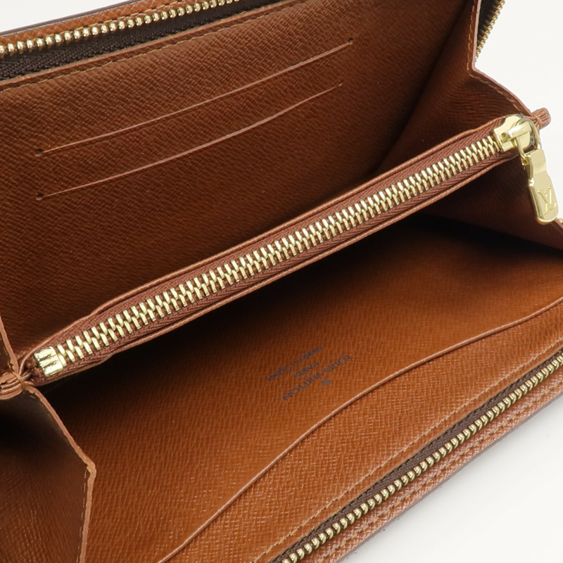 LOUIS VUITTON Monogram Porte Monnaie Zip金扣長錢包-11