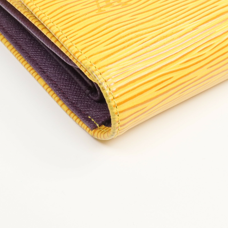 LOUIS VUITTON Epi Porte Tresor Etui Papier Wallet金扣錢包-9