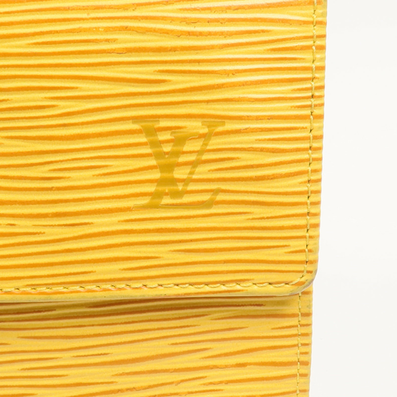 LOUIS VUITTON Epi Porte Tresor Etui Papier Wallet金扣錢包-11