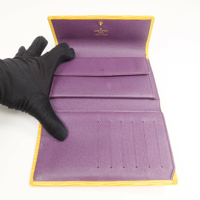 LOUIS VUITTON Epi Porte Tresor Etui Papier Wallet金扣錢包-21