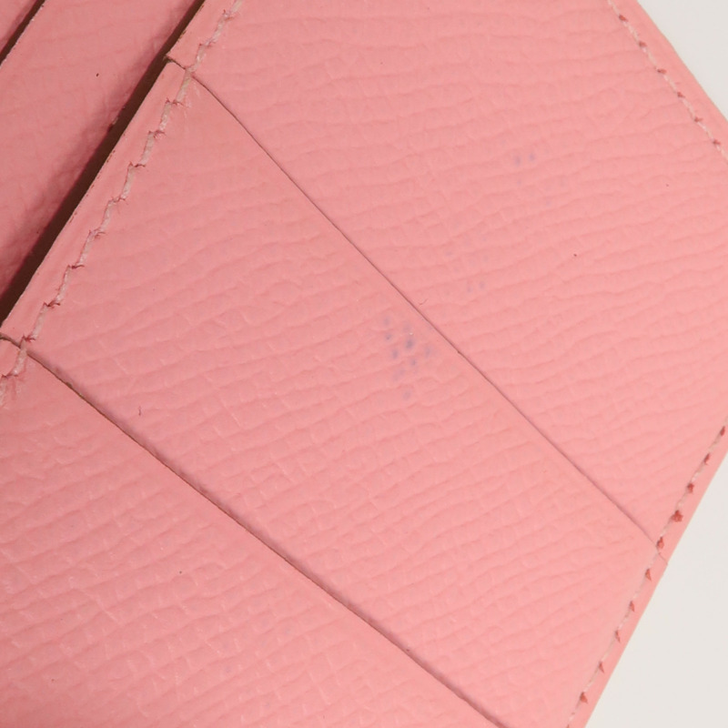 HERMES Epsom皮革Bearn Wallet銀扣長錢包Rose Confetti-15