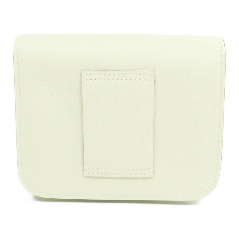 HERMES Evercolor皮革Constance Slim Wallet銀扣錢包Vert Fizz-1