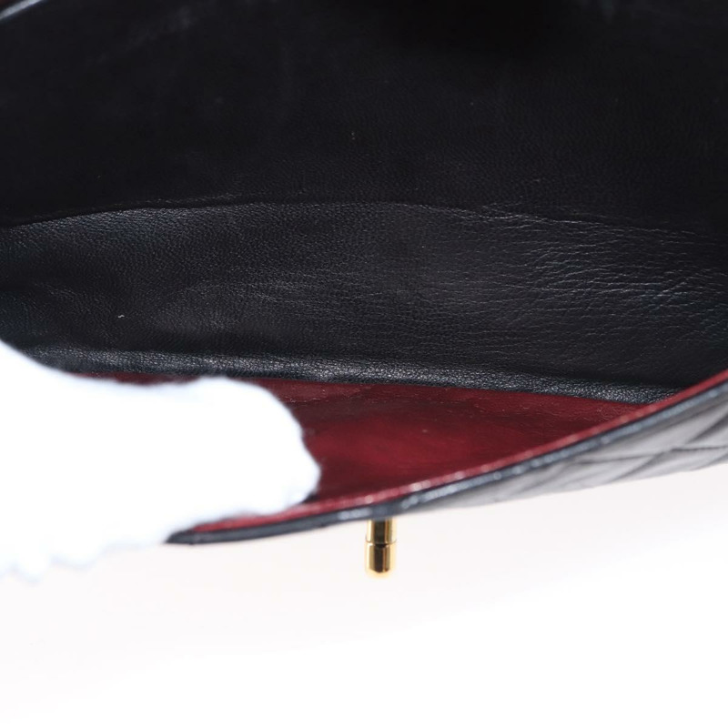 【日本直送】香奈兒 Matelasse 23 鏈條肩背包，羊皮材質，黑色，金色雙C標誌，正品編號 158930V-28