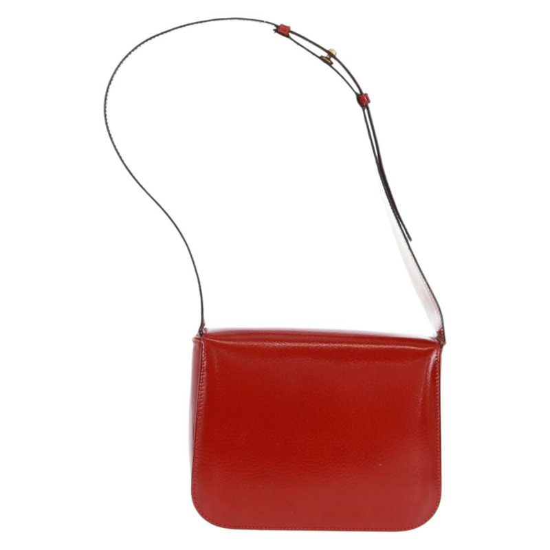 【日本直送】CELINE 圓背包 皮革 紅色 金色 正品 SW1866V-1