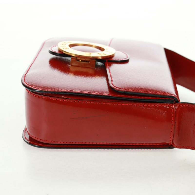 【日本直送】CELINE 圓背包 皮革 紅色 金色 正品 SW1866V-3