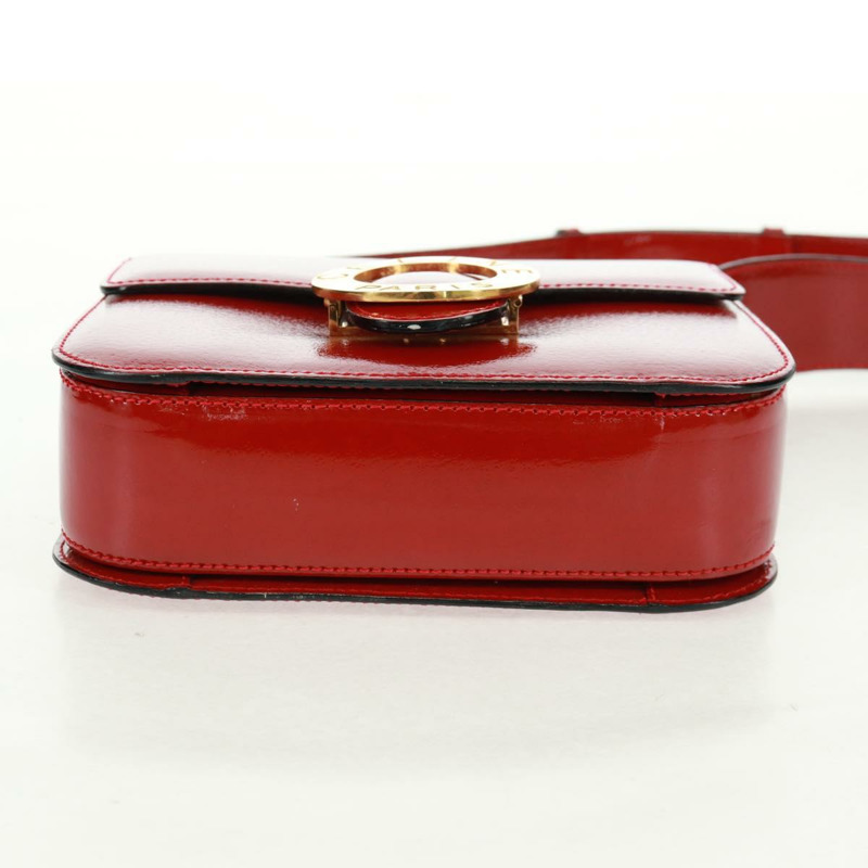【日本直送】CELINE 圓背包 皮革 紅色 金色 正品 SW1866V-4