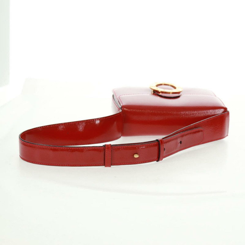 【日本直送】CELINE 圓背包 皮革 紅色 金色 正品 SW1866V-6
