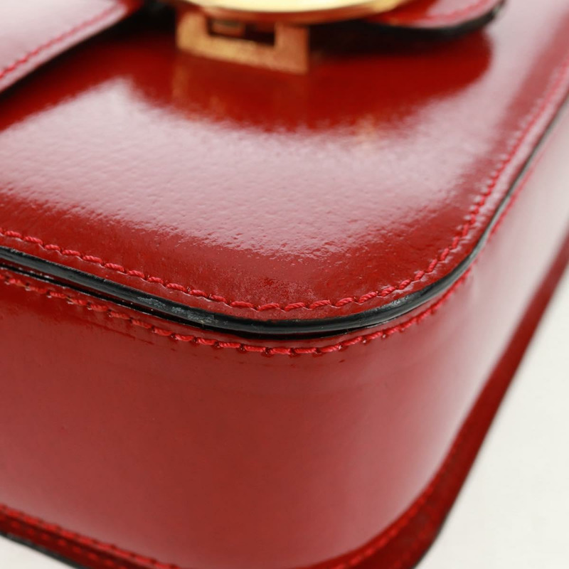 【日本直送】CELINE 圓背包 皮革 紅色 金色 正品 SW1866V-14