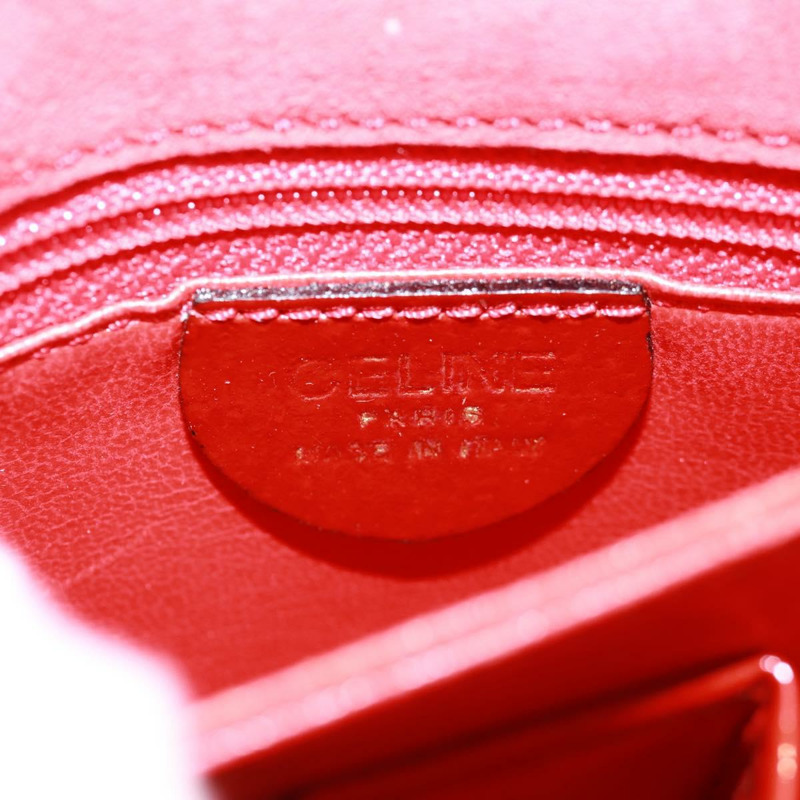 【日本直送】CELINE 圓背包 皮革 紅色 金色 正品 SW1866V-23