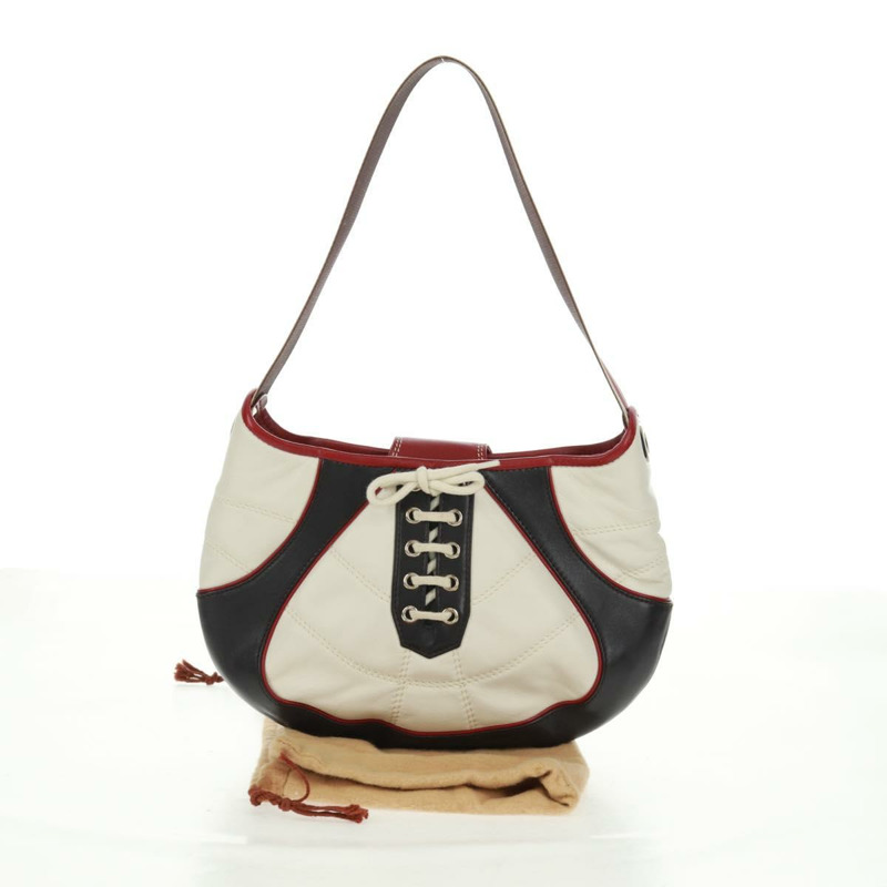 【日本直送】CELINE 2002年世界盃單肩包 白色銀色皮革 正品 163496V-11