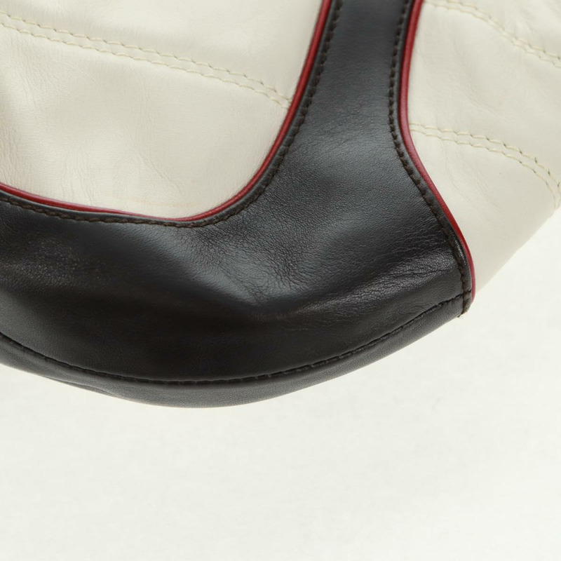 【日本直送】CELINE 2002年世界盃單肩包 白色銀色皮革 正品 163496V-15