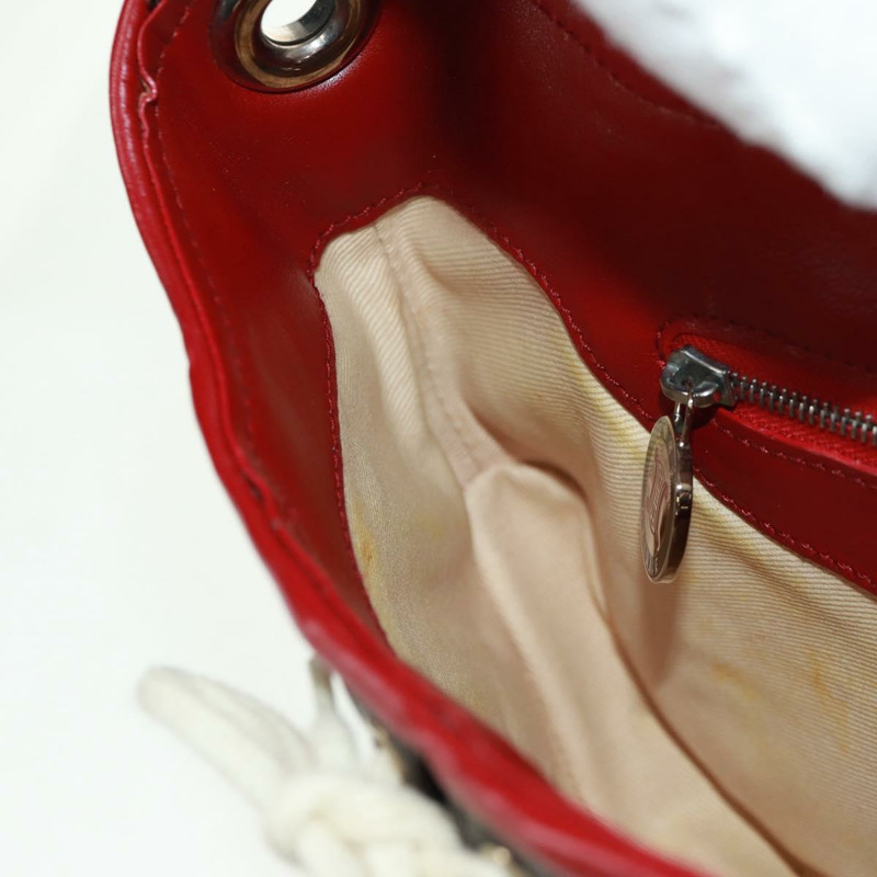 【日本直送】CELINE 2002年世界盃單肩包 白色銀色皮革 正品 163496V-22