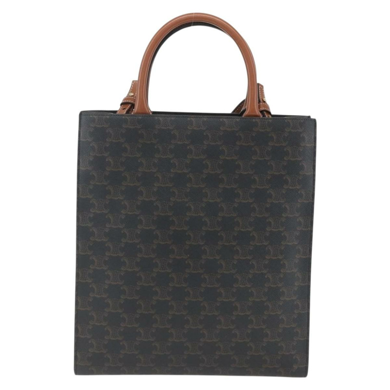 【日本直送】CELINE Triomphe Vertical Cabas 手提包 PVC 2way 棕色 Auth ka1656SAM-1