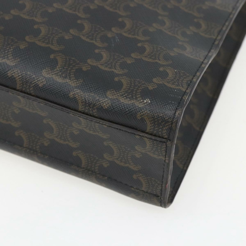 【日本直送】CELINE Triomphe Vertical Cabas 手提包 PVC 2way 棕色 Auth ka1656SAM-8