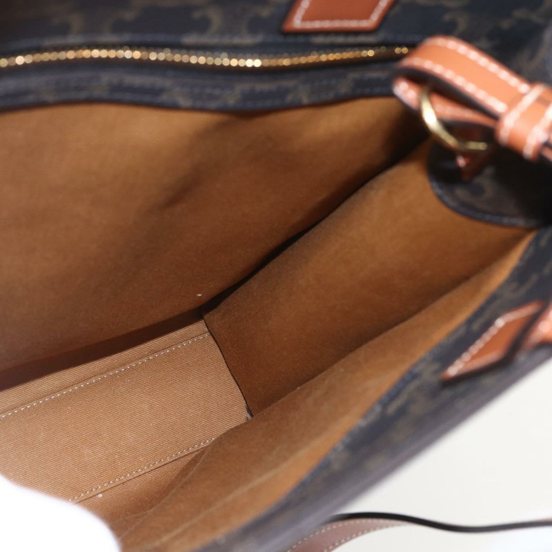【日本直送】CELINE Triomphe Vertical Cabas 手提包 PVC 2way 棕色 Auth ka1656SAM-19