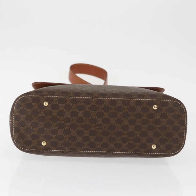 【日本直送】CELINE Macadam帆布肩背包 PVC皮革 棕色 金色 正品 ka1802V-4