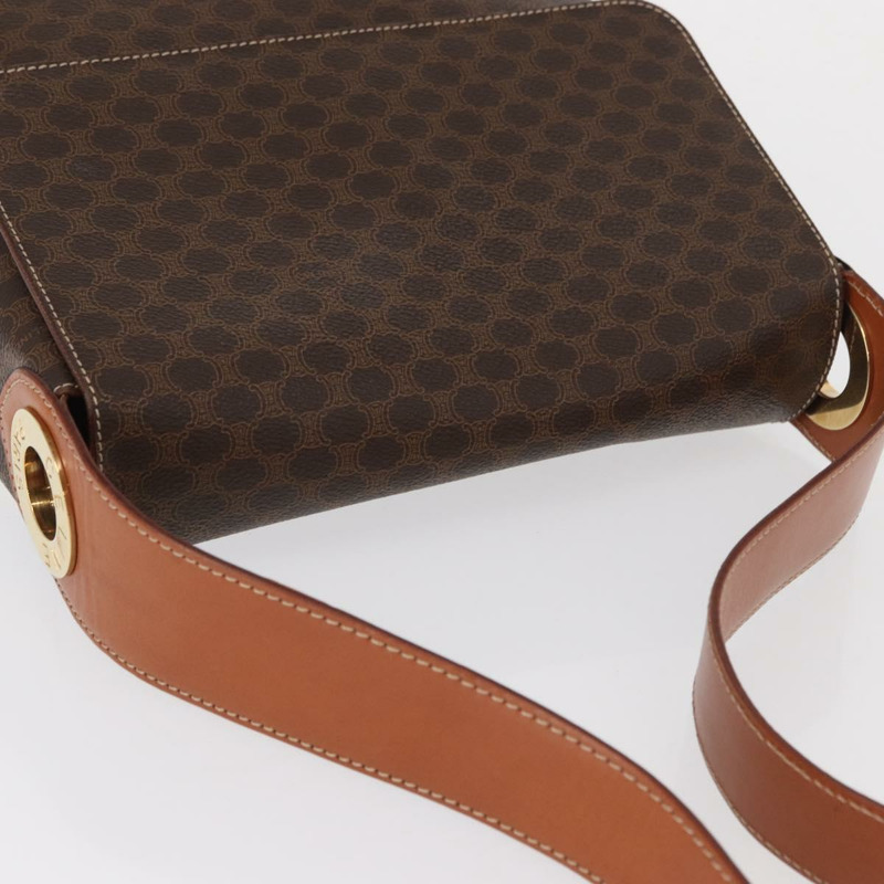 【日本直送】CELINE Macadam帆布肩背包 PVC皮革 棕色 金色 正品 ka1802V-5