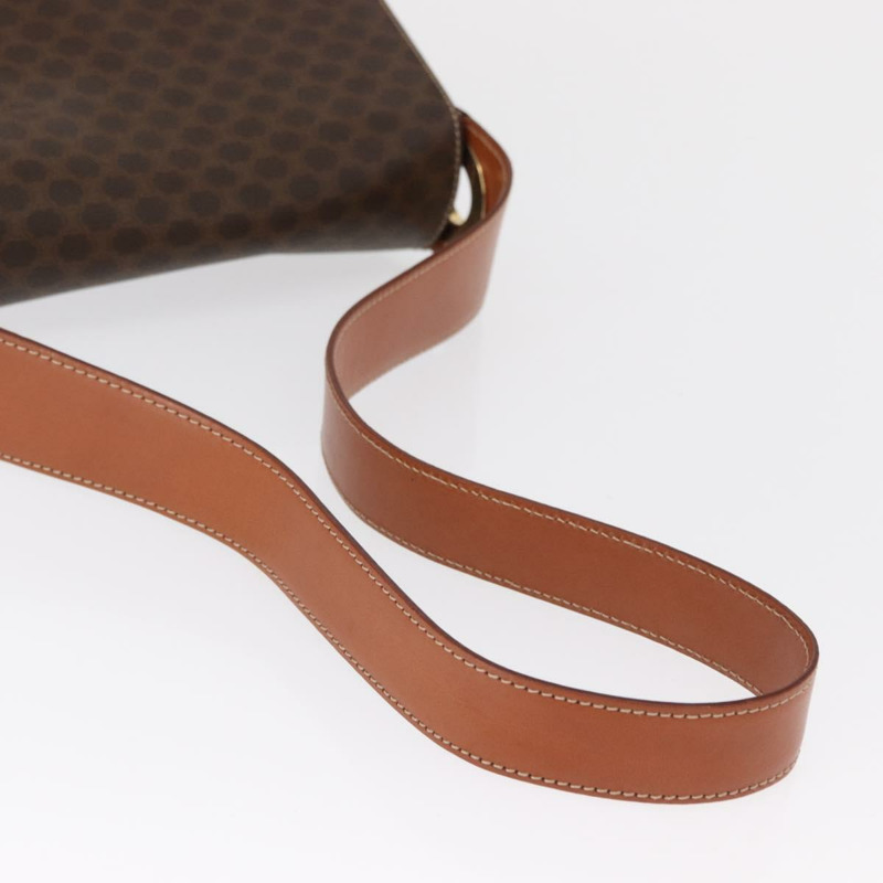 【日本直送】CELINE Macadam帆布肩背包 PVC皮革 棕色 金色 正品 ka1802V-6