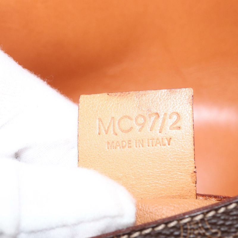 【日本直送】CELINE Macadam帆布肩背包 PVC皮革 棕色 金色 正品 ka1802V-10