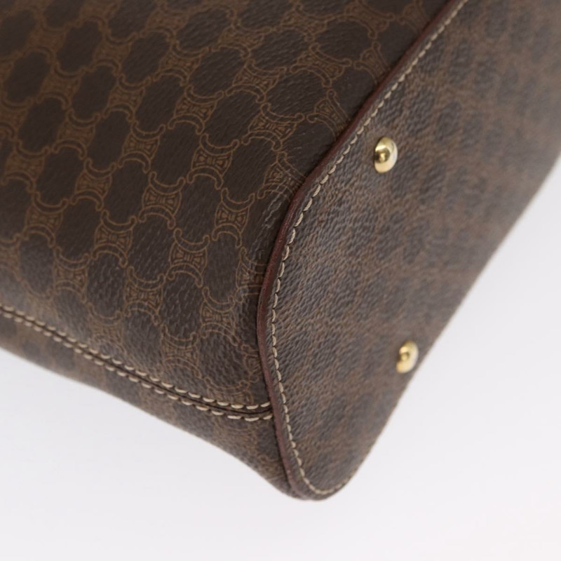 【日本直送】CELINE Macadam帆布肩背包 PVC皮革 棕色 金色 正品 ka1802V-16