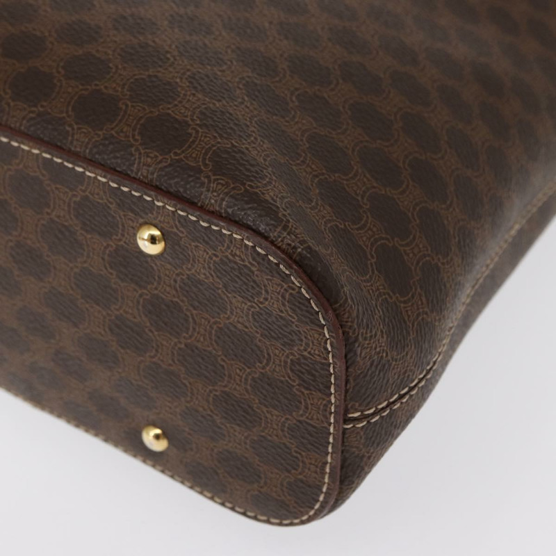 【日本直送】CELINE Macadam帆布肩背包 PVC皮革 棕色 金色 正品 ka1802V-17