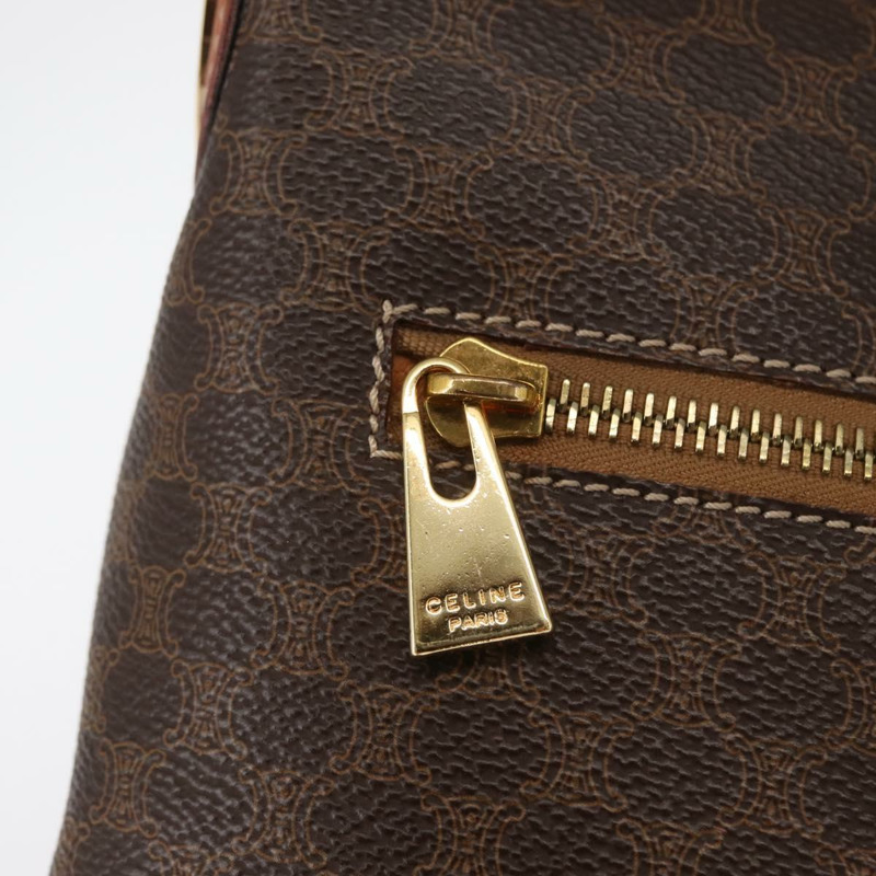 【日本直送】CELINE Macadam帆布肩背包 PVC皮革 棕色 金色 正品 ka1802V-18