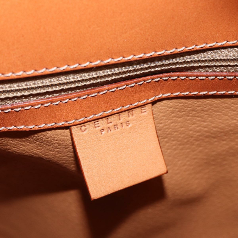 【日本直送】CELINE Macadam帆布肩背包 PVC皮革 棕色 金色 正品 ka1802V-19