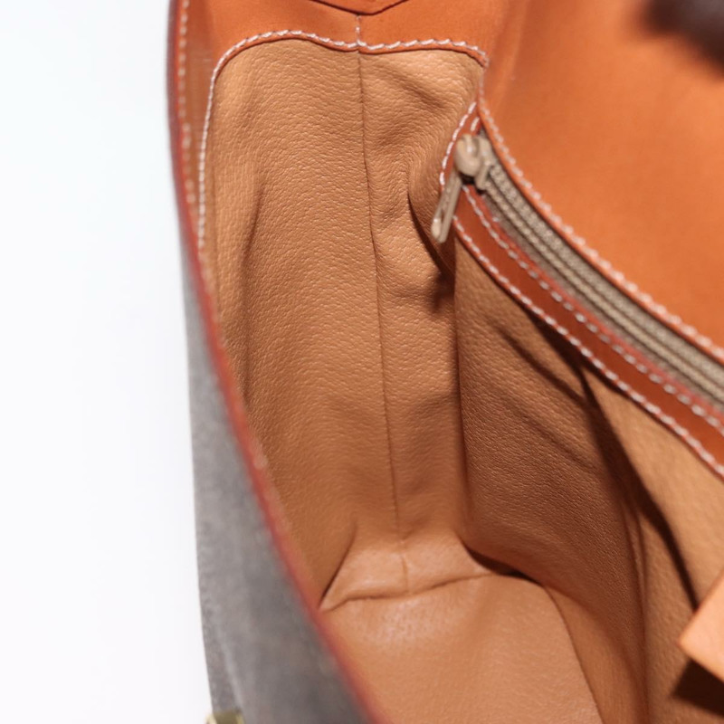 【日本直送】CELINE Macadam帆布肩背包 PVC皮革 棕色 金色 正品 ka1802V-21