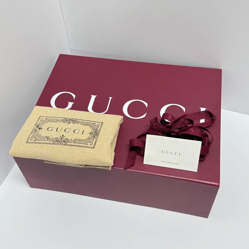 【超級新｜全配🎁】 GUCCI “so black” 全黑黑武士 法棍雙背帶 肩背包（專櫃13萬多）-3