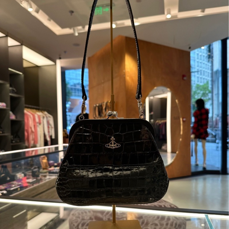 Vivienne Westwood 西太后 鳄鱼纹 单肩包23*18cm-3