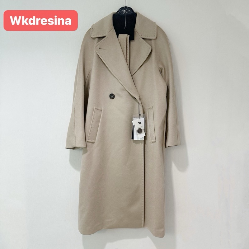 MaxMara- 2026 春夏 WkdResina 042 水波紋 羊毛大衣#34 好價-0