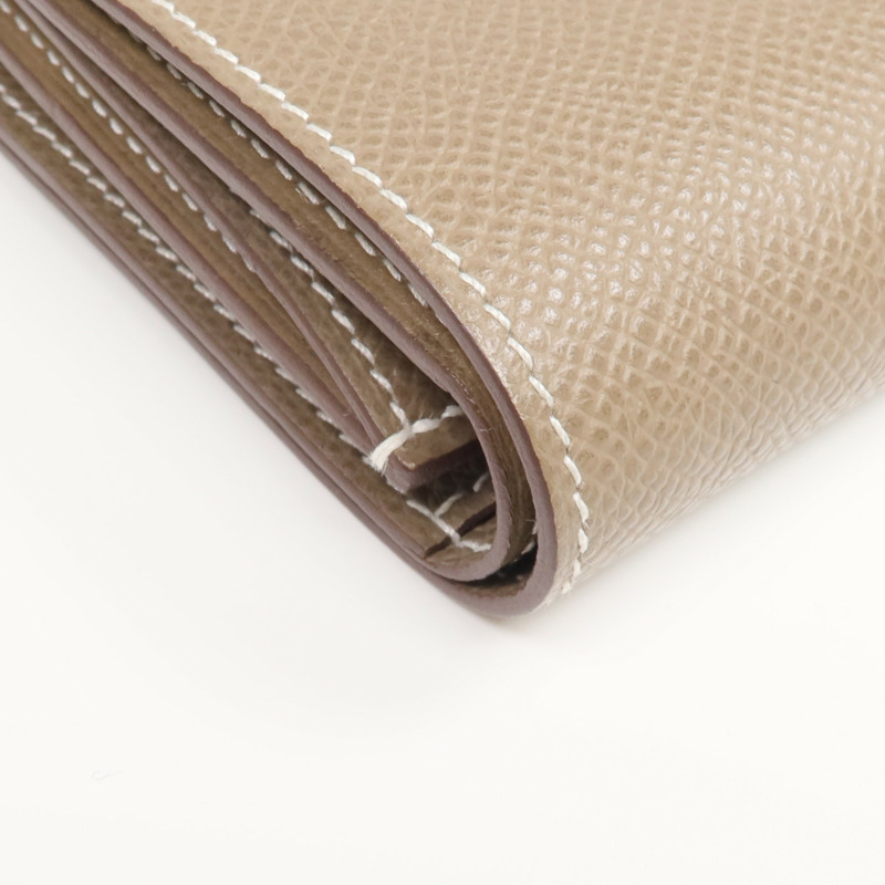 HERMES Epsom皮革Kelly Pocket Belt銀扣皮帶Gold-9