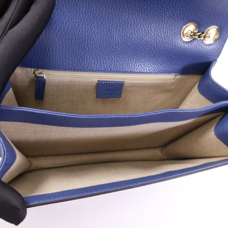 GUCCI 牛皮皮革Interlocking GG Bag金扣肩背袋-4