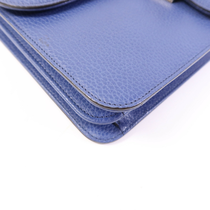 GUCCI 牛皮皮革Interlocking GG Bag金扣肩背袋-11