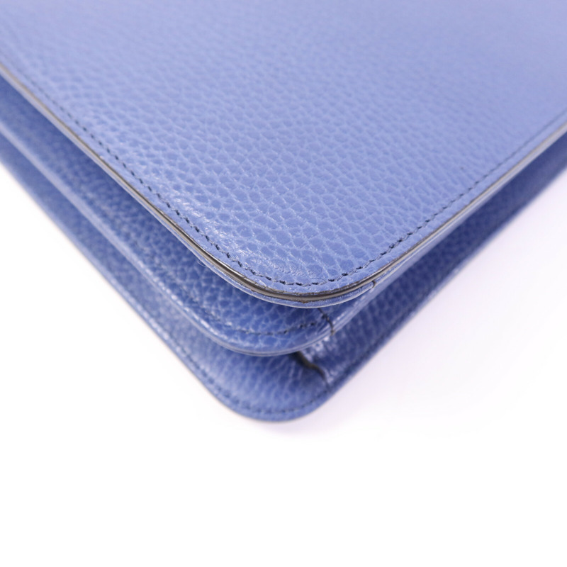 GUCCI 牛皮皮革Interlocking GG Bag金扣肩背袋-13