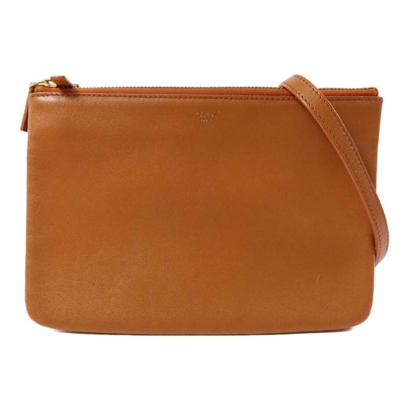 CELINE 羊皮皮革Trio金扣肩背袋-0