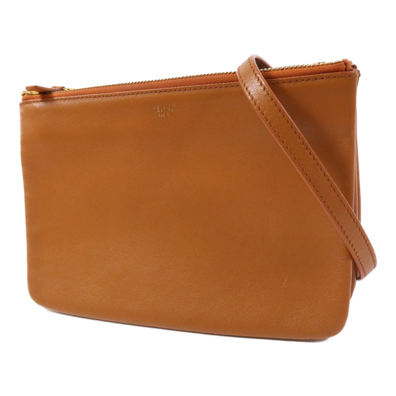 CELINE 羊皮皮革Trio金扣肩背袋-2