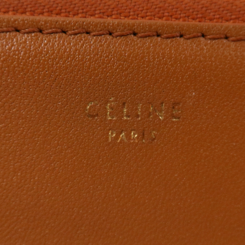 CELINE 羊皮皮革Trio金扣肩背袋-11