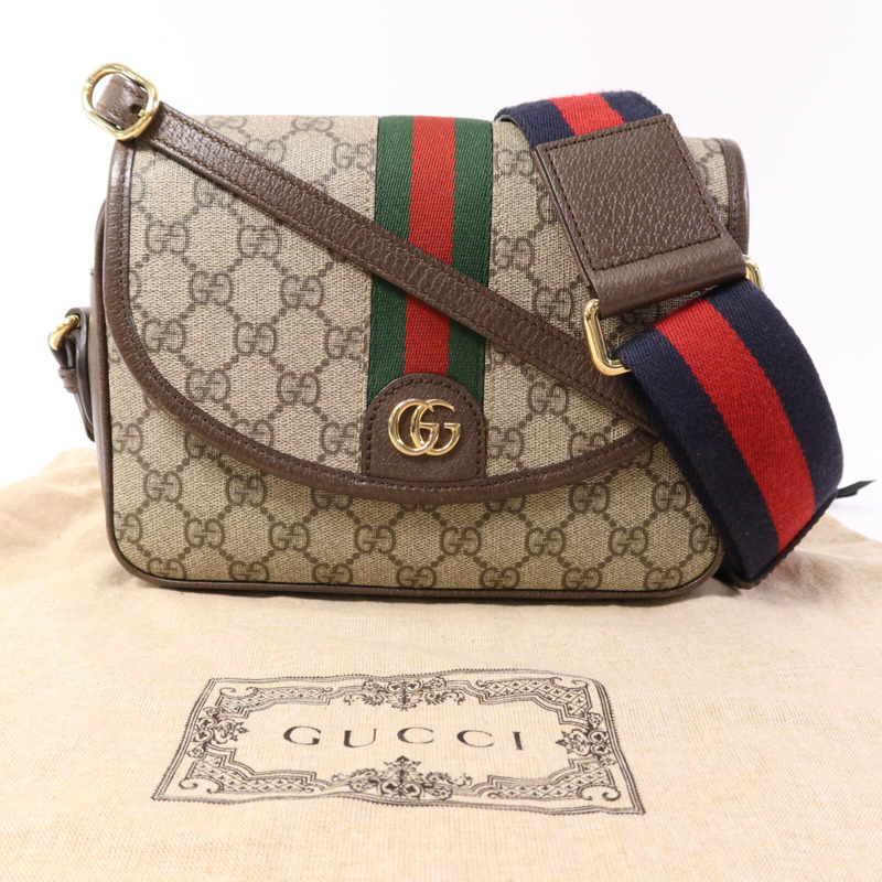 GUCCI 塗層帆布Ophidia GG Shoulder Bag金扣肩背袋-11