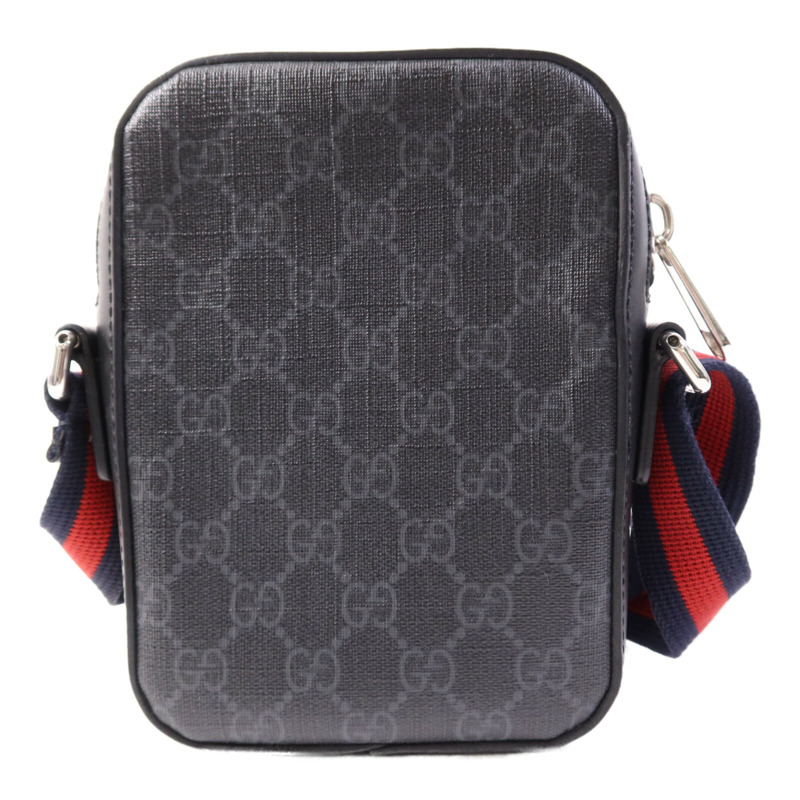GUCCI 漆皮皮革GG Supreme Messenger銀扣肩背袋-1