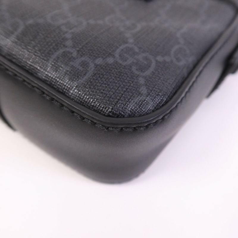 GUCCI 漆皮皮革GG Supreme Messenger銀扣肩背袋-9