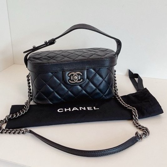 香奈兒/Chanel 孟買黑銀2way盒子包 手提/肩背包-0