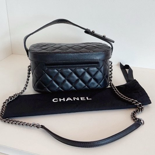 香奈兒/Chanel 孟買黑銀2way盒子包 手提/肩背包-1